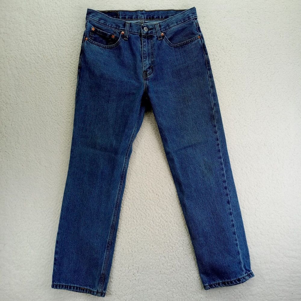 Levis 516 Jeans Mens 32x30‎ Slim Straight Cotton Denim Medium Wash
